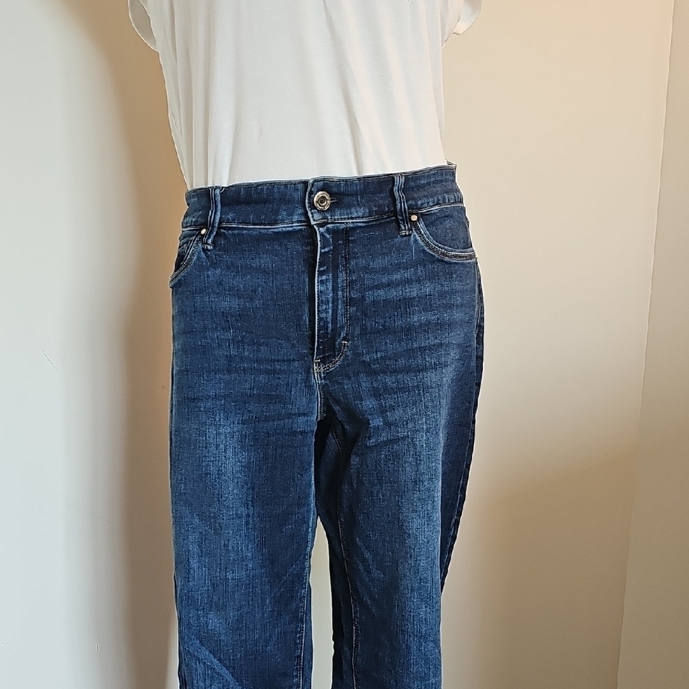White House Black Market Dark Blue Bootcut Jeans - Picture 2 of 6